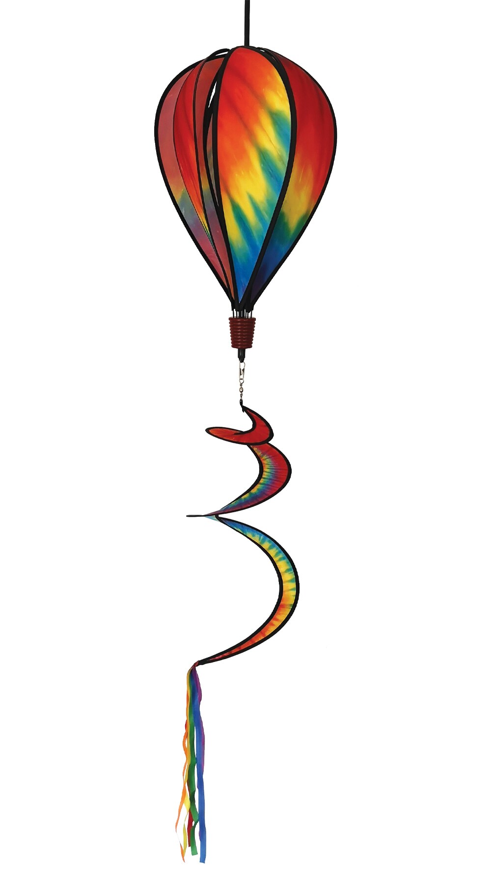 In the Breeze 0982 - Tie Dye Hot Air Balloon Spinner - Outdoor Hanging Decoration