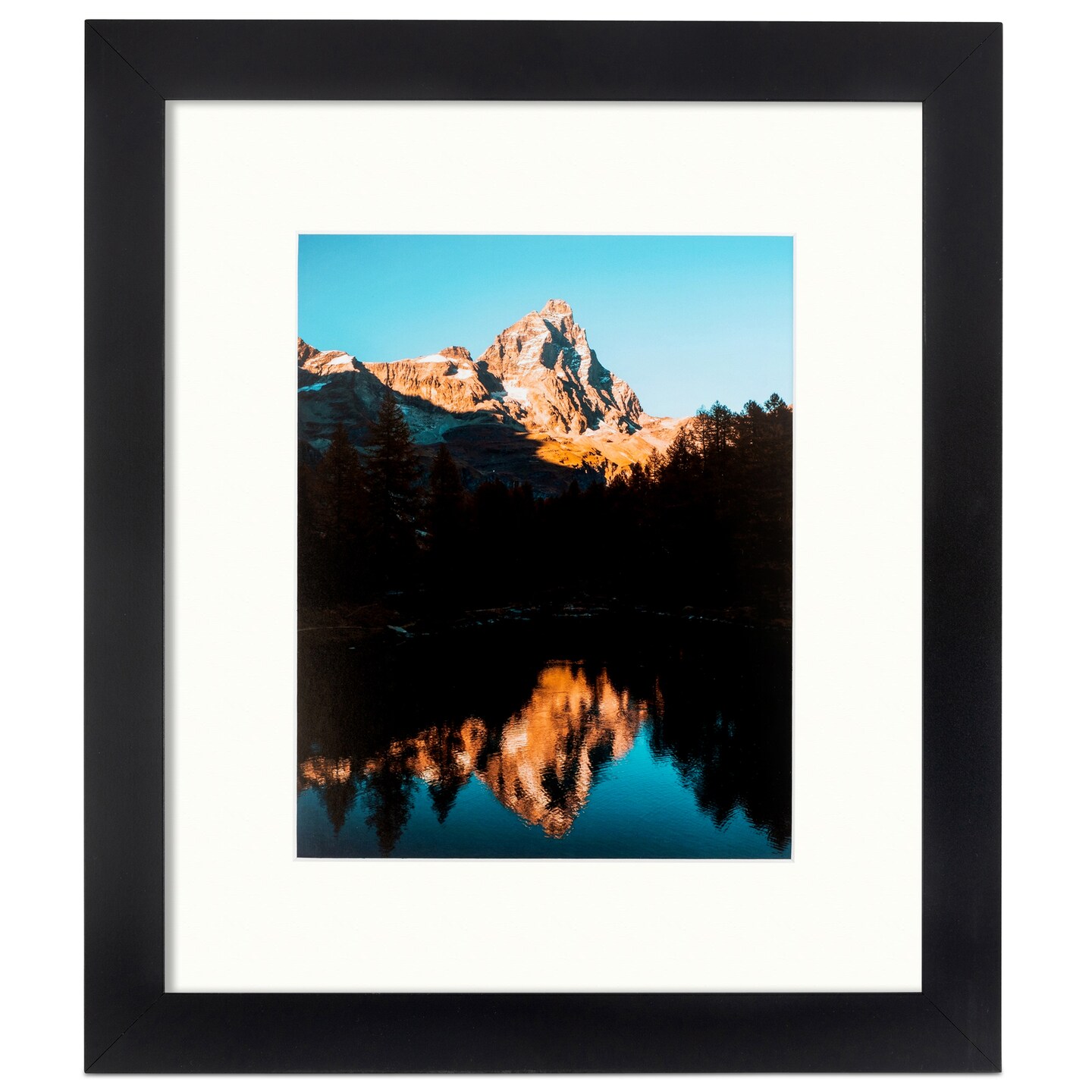 ArtToFrames 28x34&#x22; Matted Picture Frame with 24x30&#x22; Single Mat Photo Opening Framed in 1.25&#x22; Black and 2&#x22; Mat (FWM-3926-28x34)