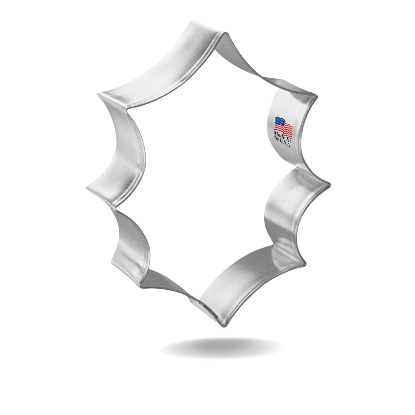 Holly Leaf Cookie Cutter 3.5&#x22;, CookieCutter.com, Tin Plated Steel, Handmade in the USA
