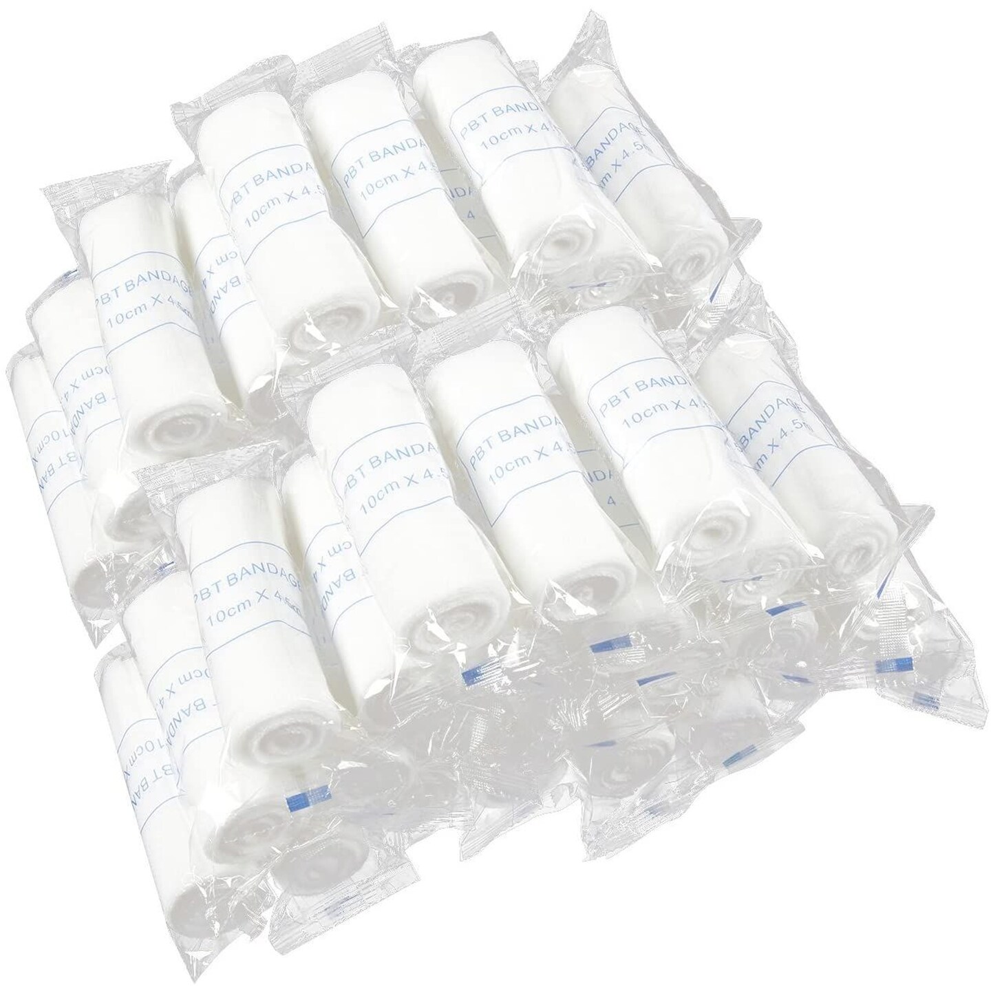Gauze Bandage Rolls, Stretch Wraps for First Aid Wound Care (4 in x 8 Ft, 48-Pk)