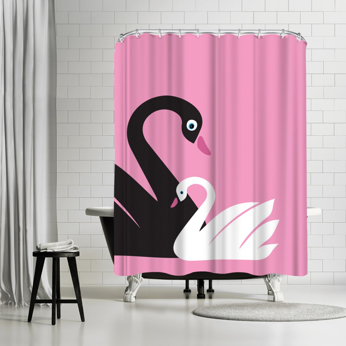 Swans by Ashlee Rae Shower Curtain 71