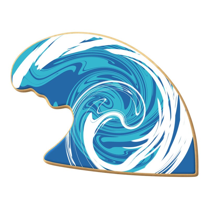 Wave Cookie Cutter 4.25", CookieCutter.com, Tin Plated Steel, Handmade in the USA
