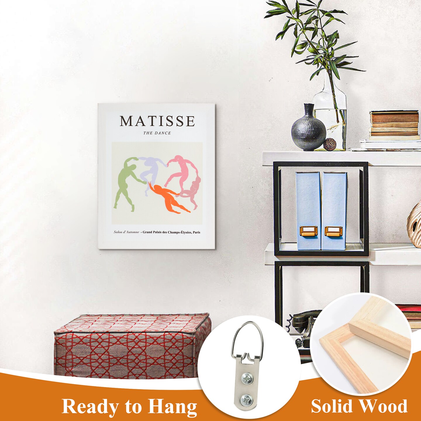 8"x10" Aesthetic Wall Decor Canvas Wall Art 3 Piece Framed Wall Art