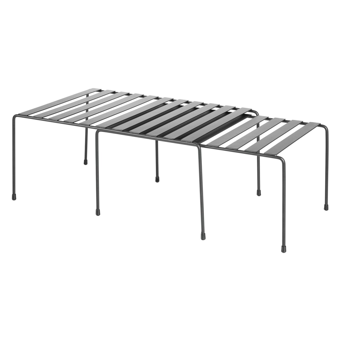 mDesign Metal Expandable Kitchen Pantry Storage Shelf