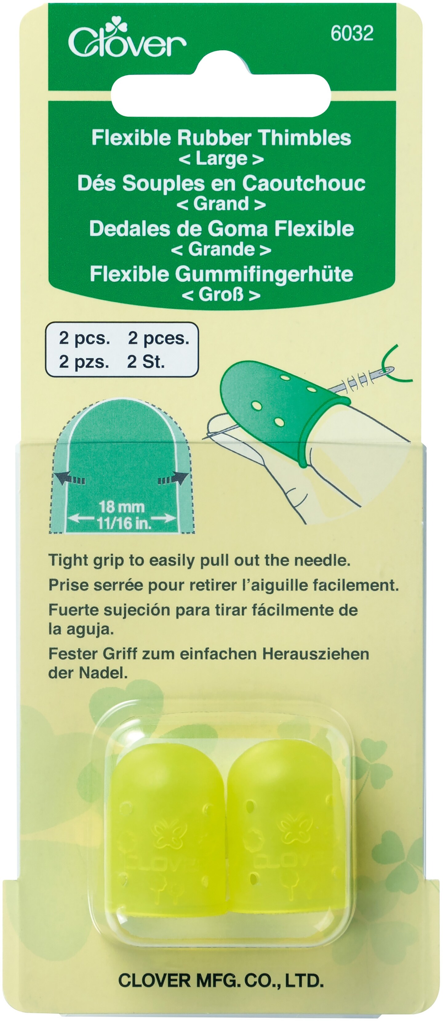 Clover Flexible Rubber Thimble-Large