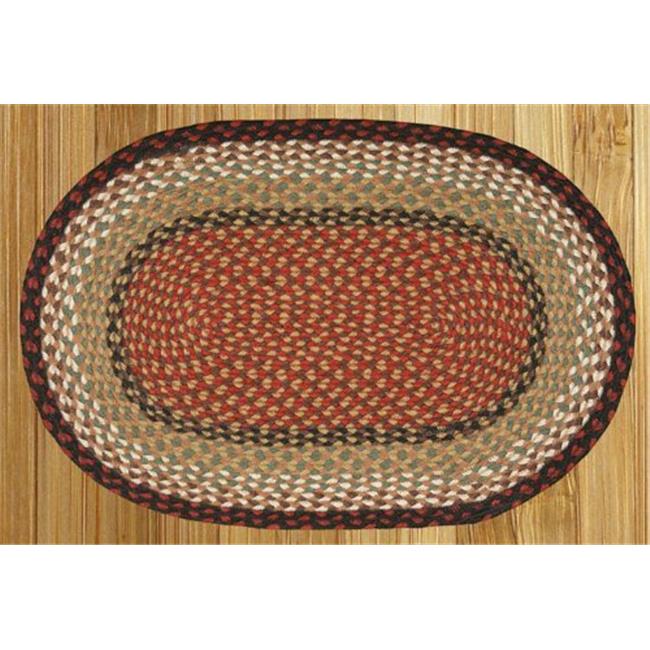 Capitol Earth Rugs 02019 BurgundyMustard Jute Braided Rug Michaels
