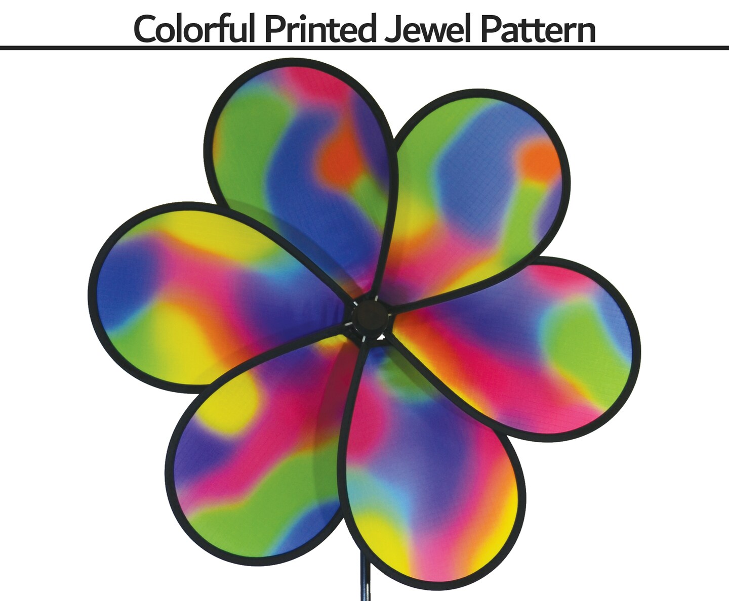 In the Breeze 2663 - 19 Inch Jewel Wind Spinner  - Colorful Flower Spinner for your Yard and Garden