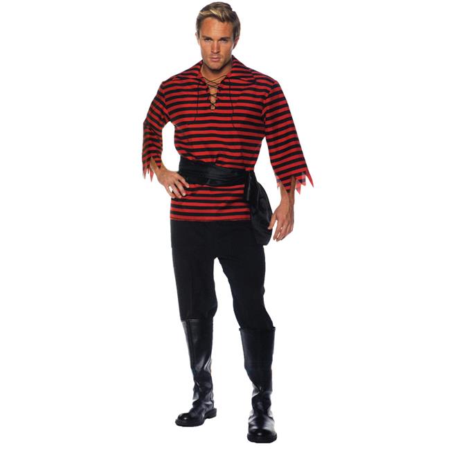 Pirate Costume for Women Red & Black