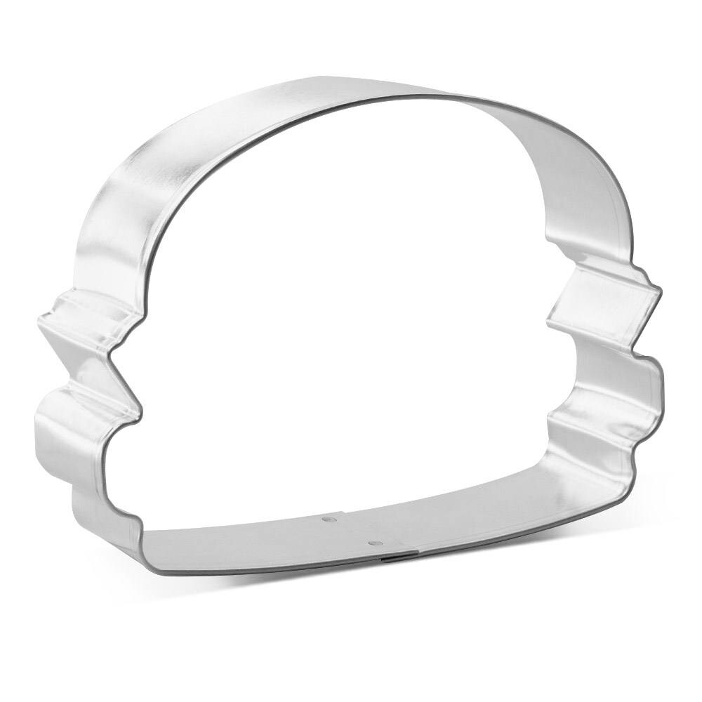Hamburger Cookie Cutter 3.5 in, CookieCutter.com, Tin Plated Steel, Handmade in the USA