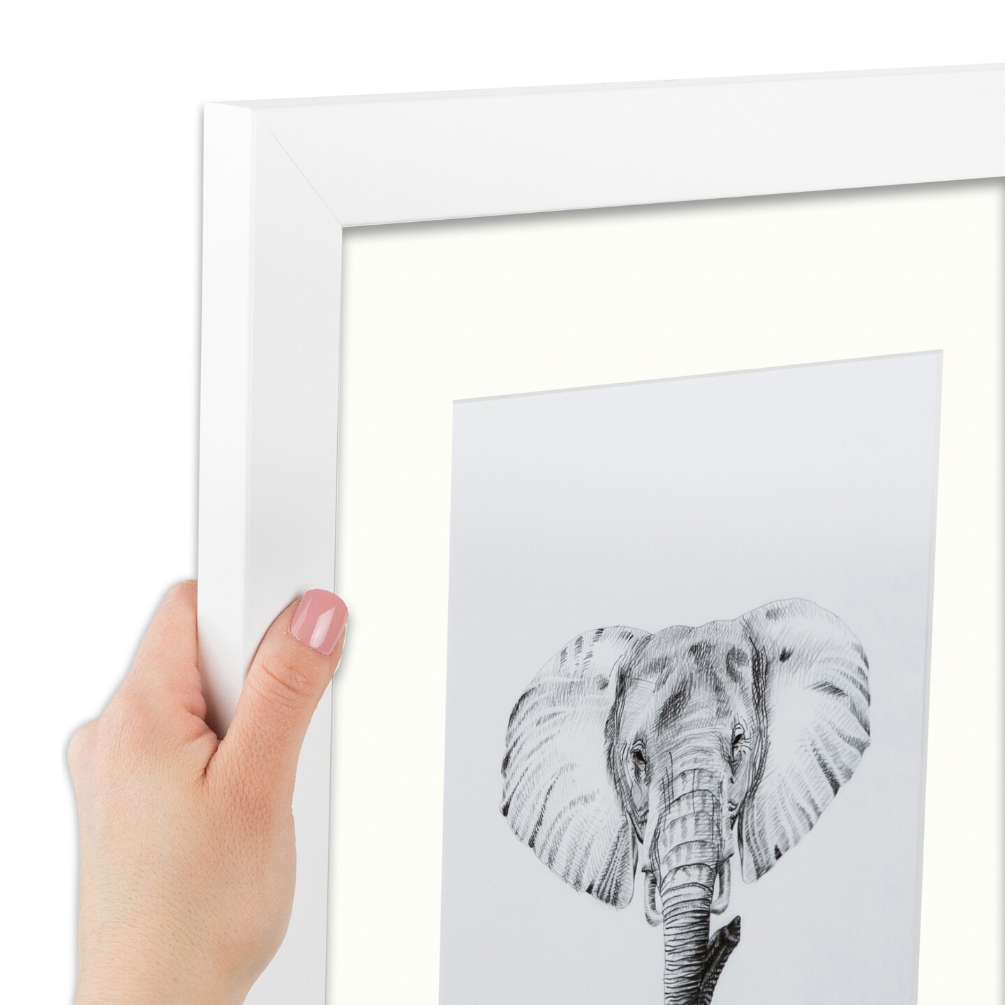 ArtToFrames 24x34&#x22; Matted Picture Frame with 20x30&#x22; Single Mat Photo Opening Framed in 1.25&#x22; White and 2&#x22; Mat (FWM-3966-24x34)