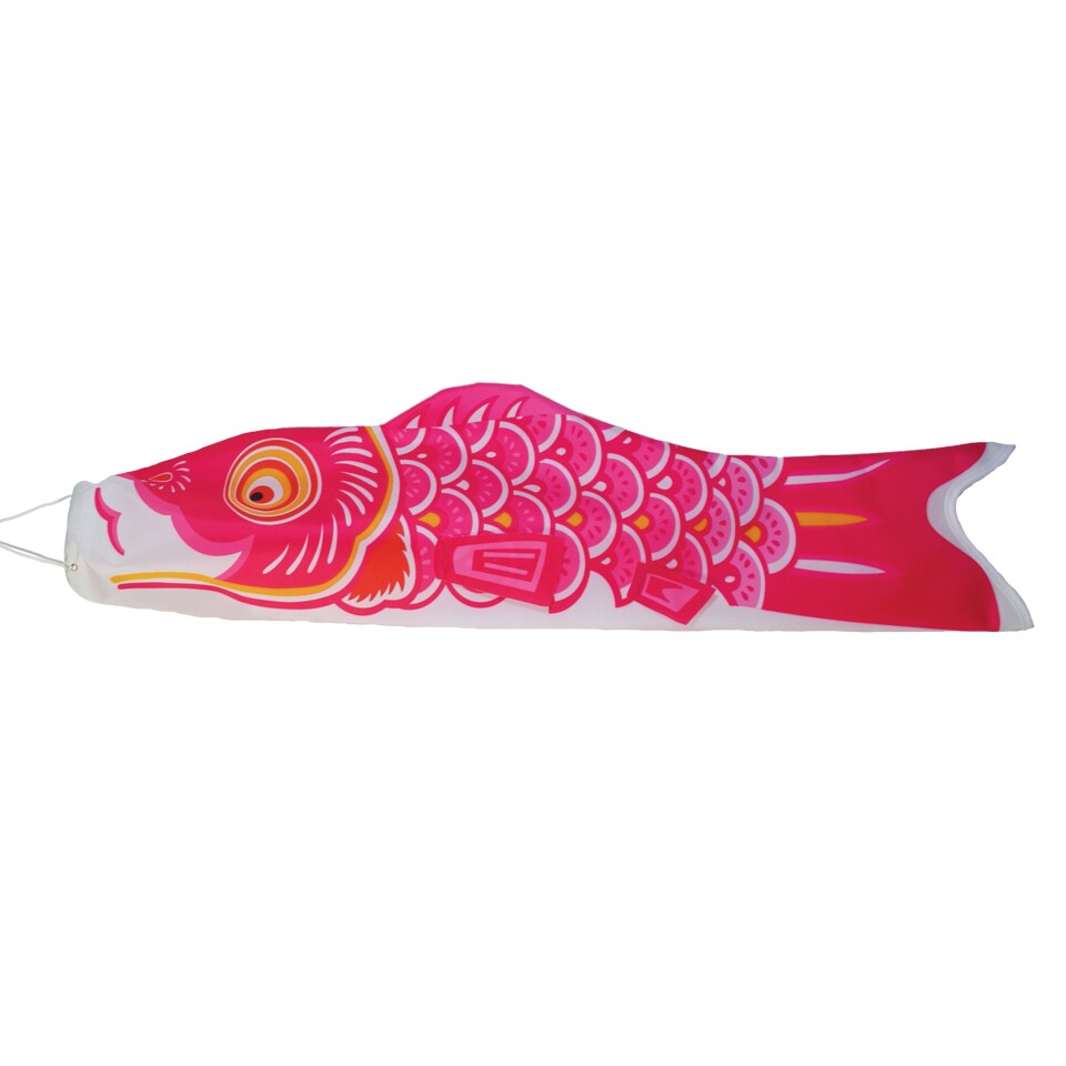 In the Breeze 5124 - 24 Inch Pink Koi Fish Windsock - Outdoor Koi Decoration - Carp Windsocks