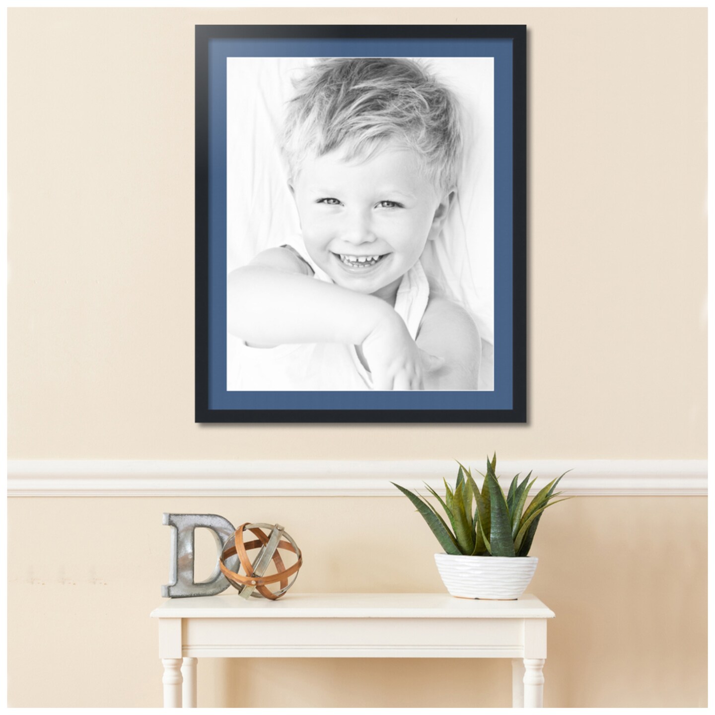 ArtToFrames 28x34" Matted Picture Frame with 24x30" Single Mat Photo Opening Framed in 1.25" Black and 2" Mat (FWM-3926-28x34)