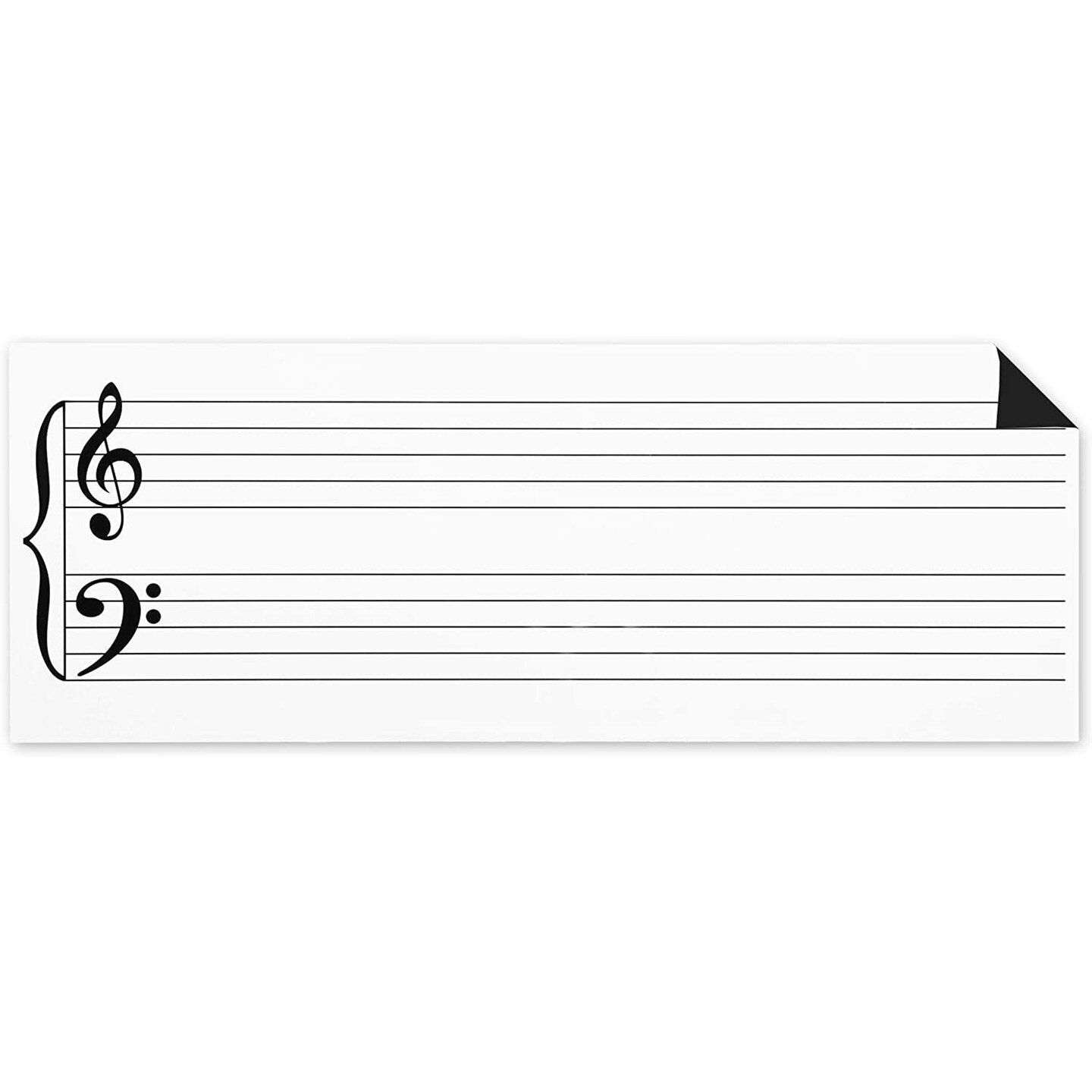 Dry Erase Music Staff Magnet Sheet for Teachers, Musicians, Students (45.5 x 17 In)