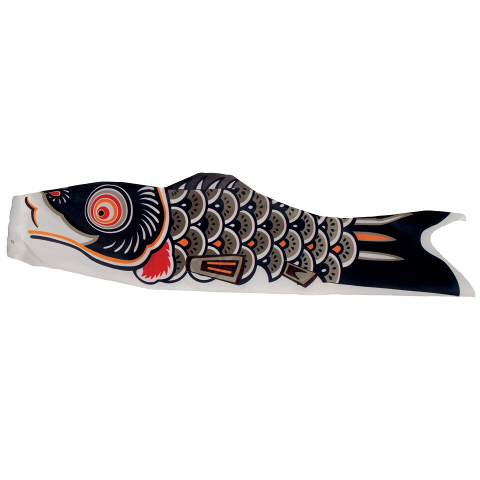 In the Breeze Koi Fish Windsock, 24-Inch, Black