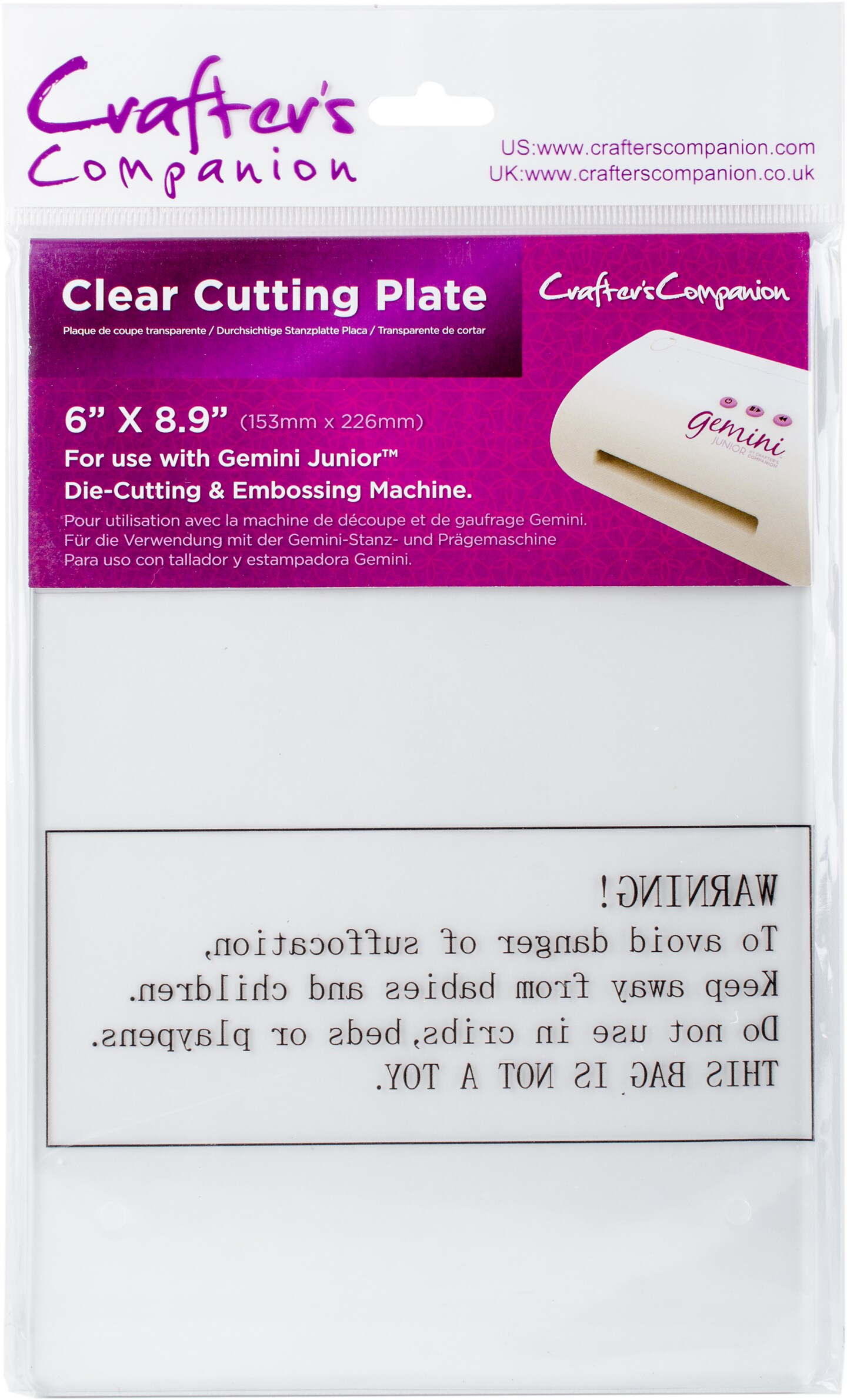 Gemini Junior Clear Cutting Plate 6&#x22;X9&#x22;