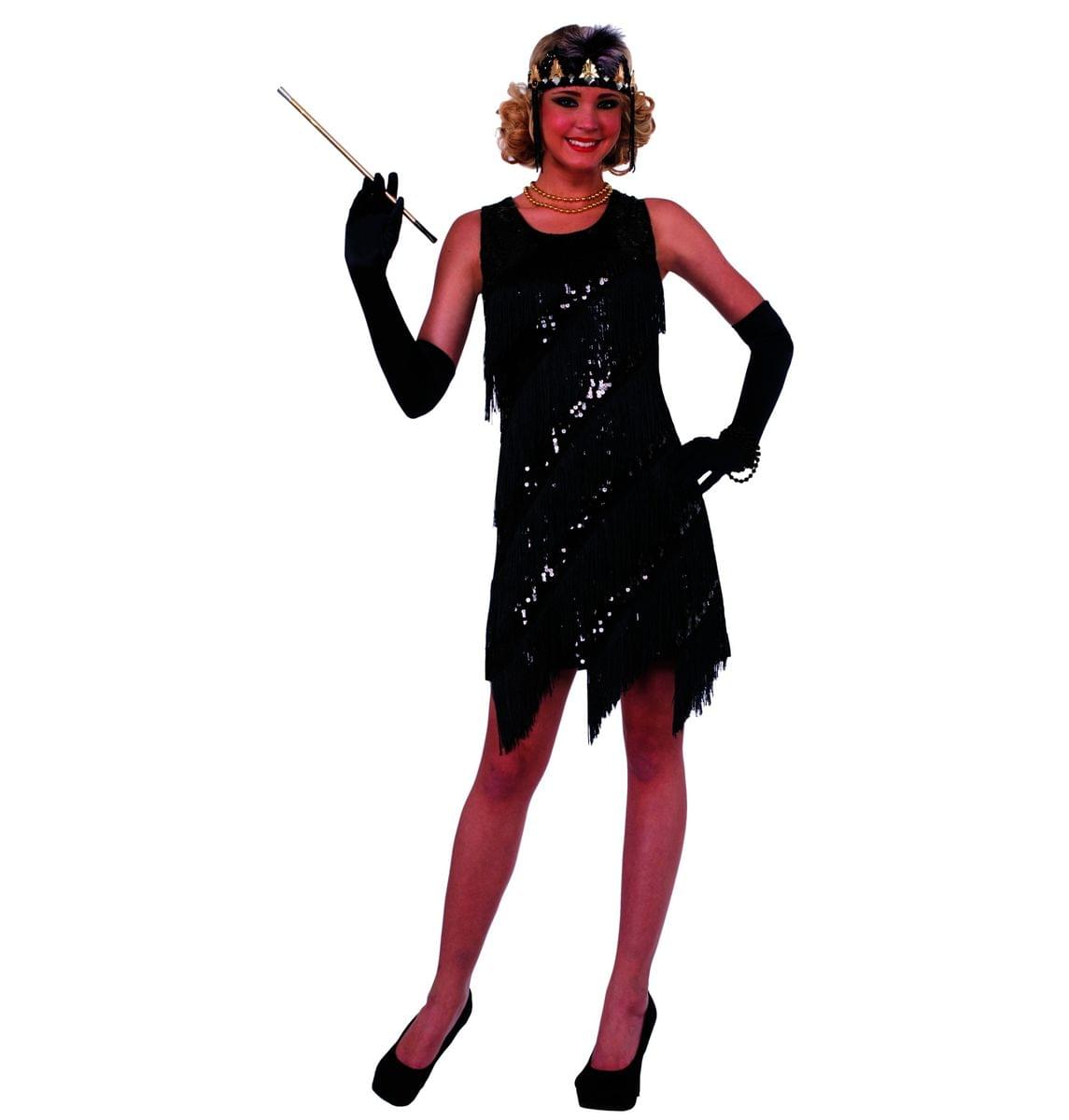 Midnight Dazzle 20&#x27;s Flapper Gangster Gal Adult Costume
