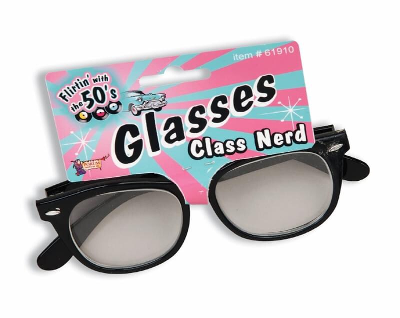 50&#x27;s Class Nerd Geek Cracked Broken Costume Glasses