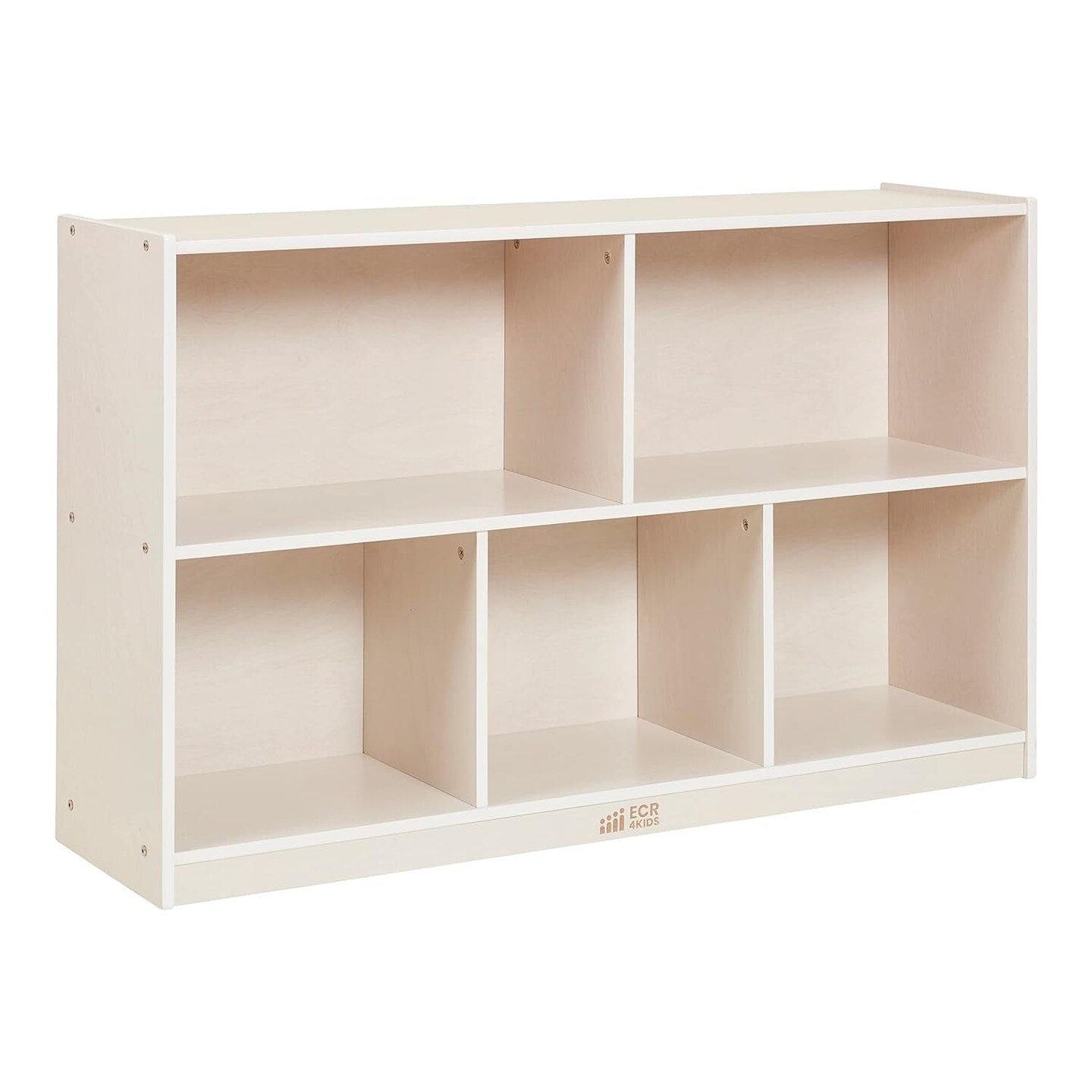 5-Compartment Mobile Storage Cabinet, 30In, Classroom Furniture, Natural