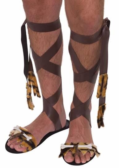 Stone Age Men&#x27;s Costume Sandals One Size