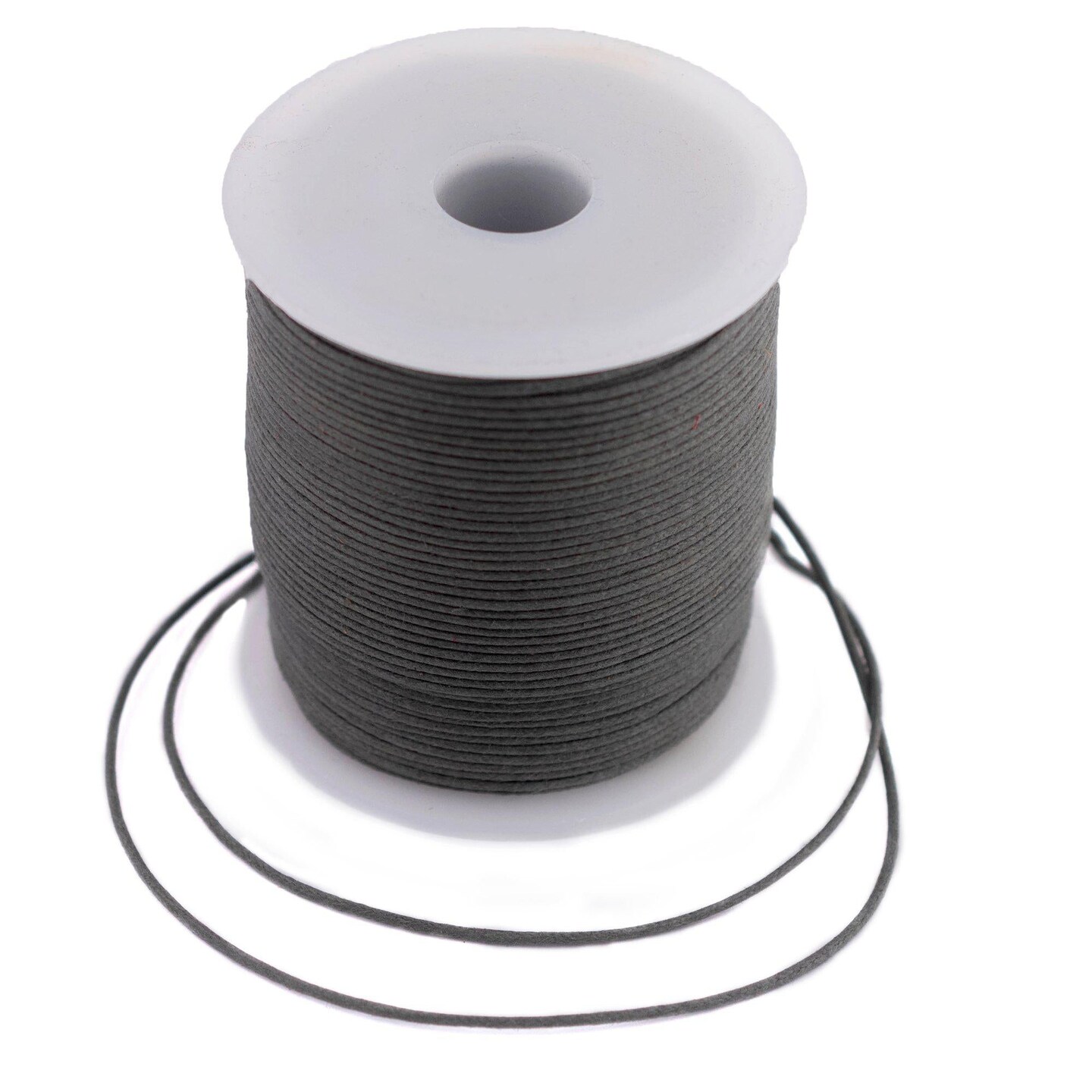 TheBeadChest 1.0mm Dark Grey Waxed Cotton Cord (300ft)