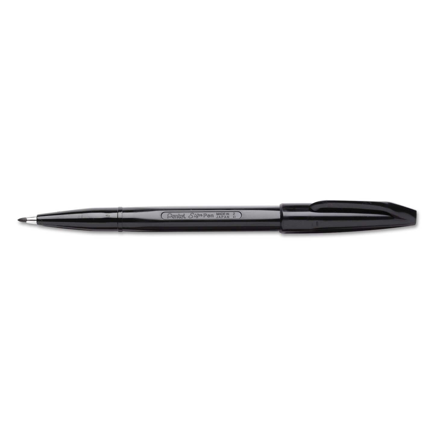 Pentel Sign Pen Color Marker, Extra-Fine Bullet Tip, Black, Dozen
