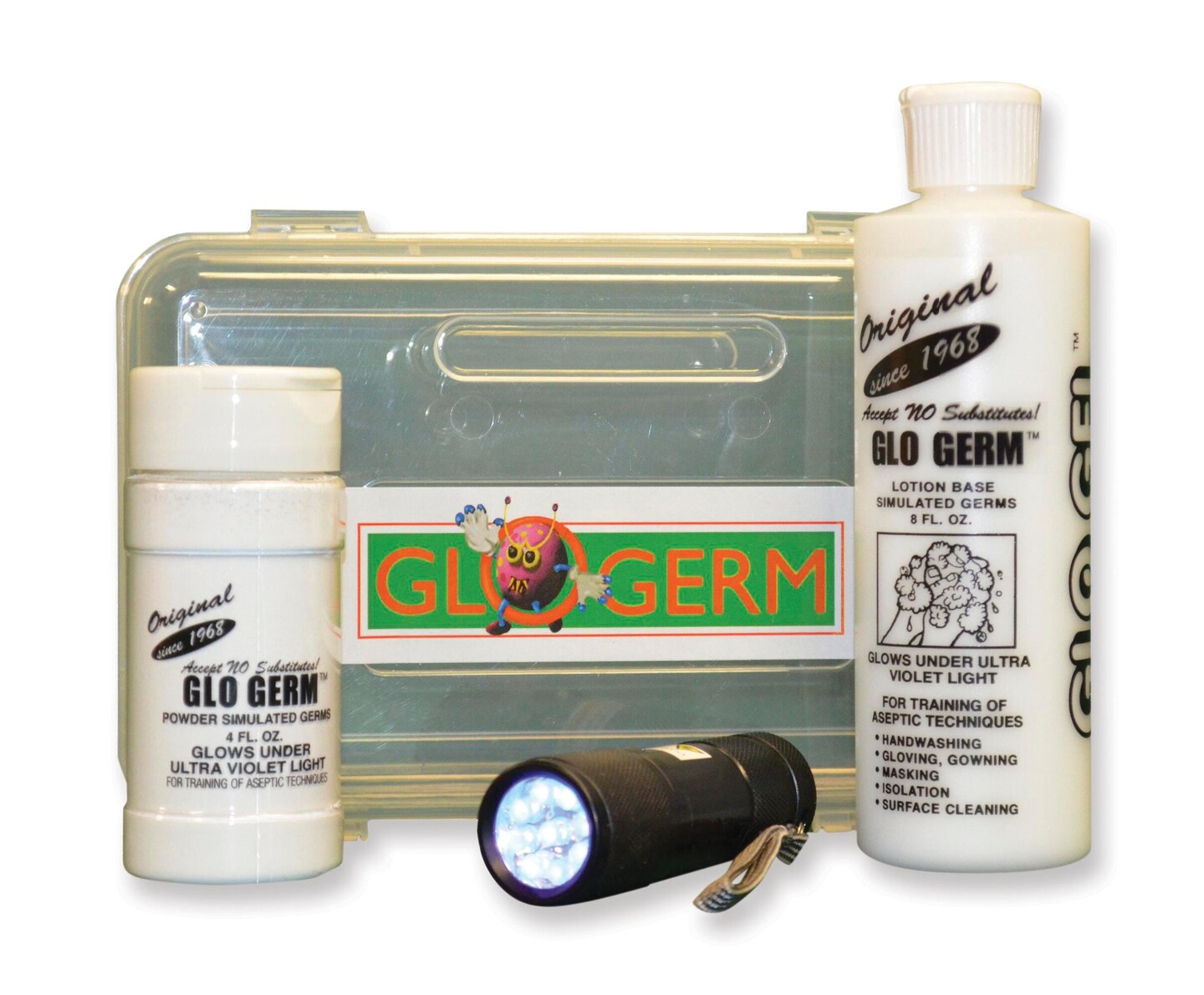 Glo-Germ Experiment Kit, 8 Ounce Gel, 1.9 Ounce Powder