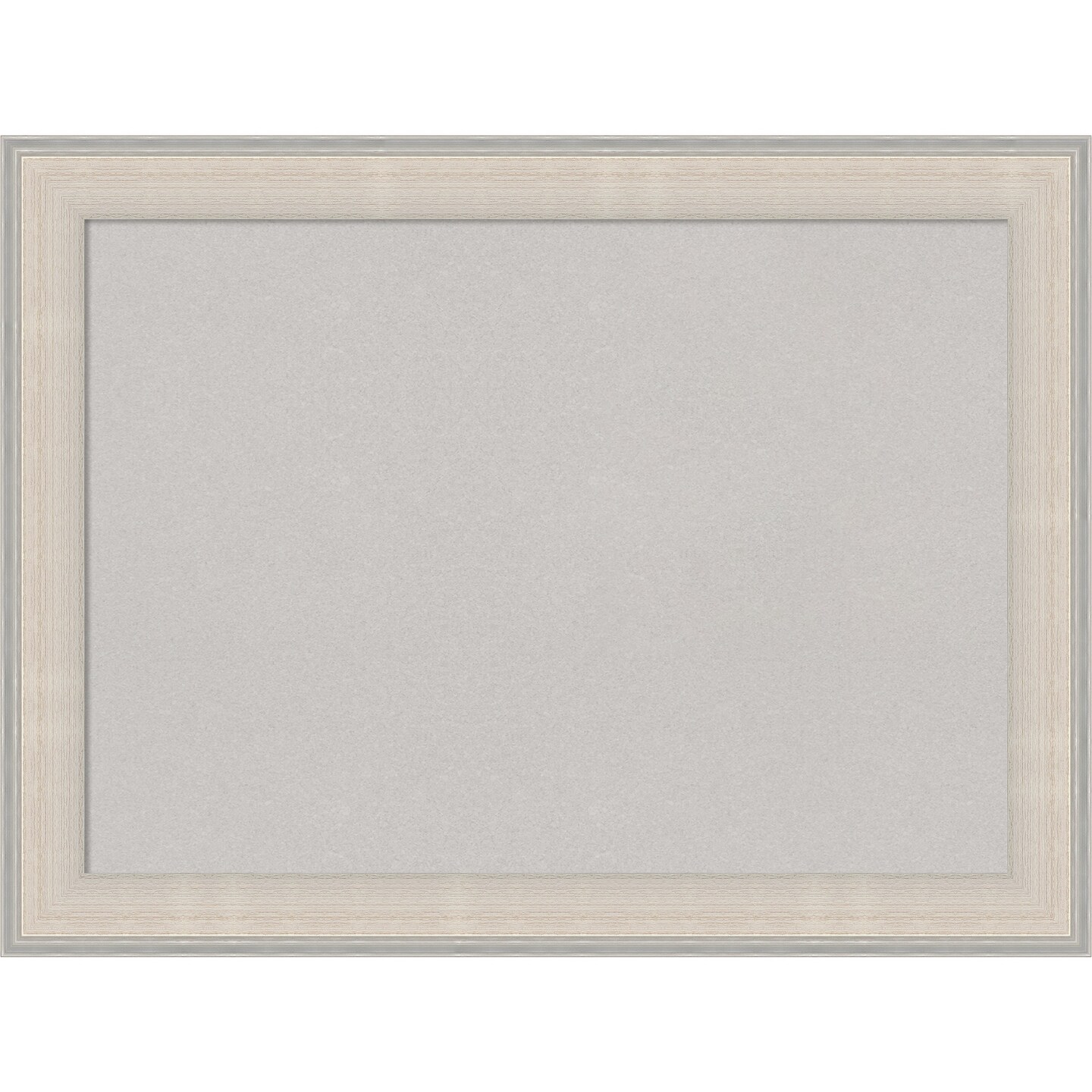 Cottage White Silver Wood Framed Corkboard, Grey Cork