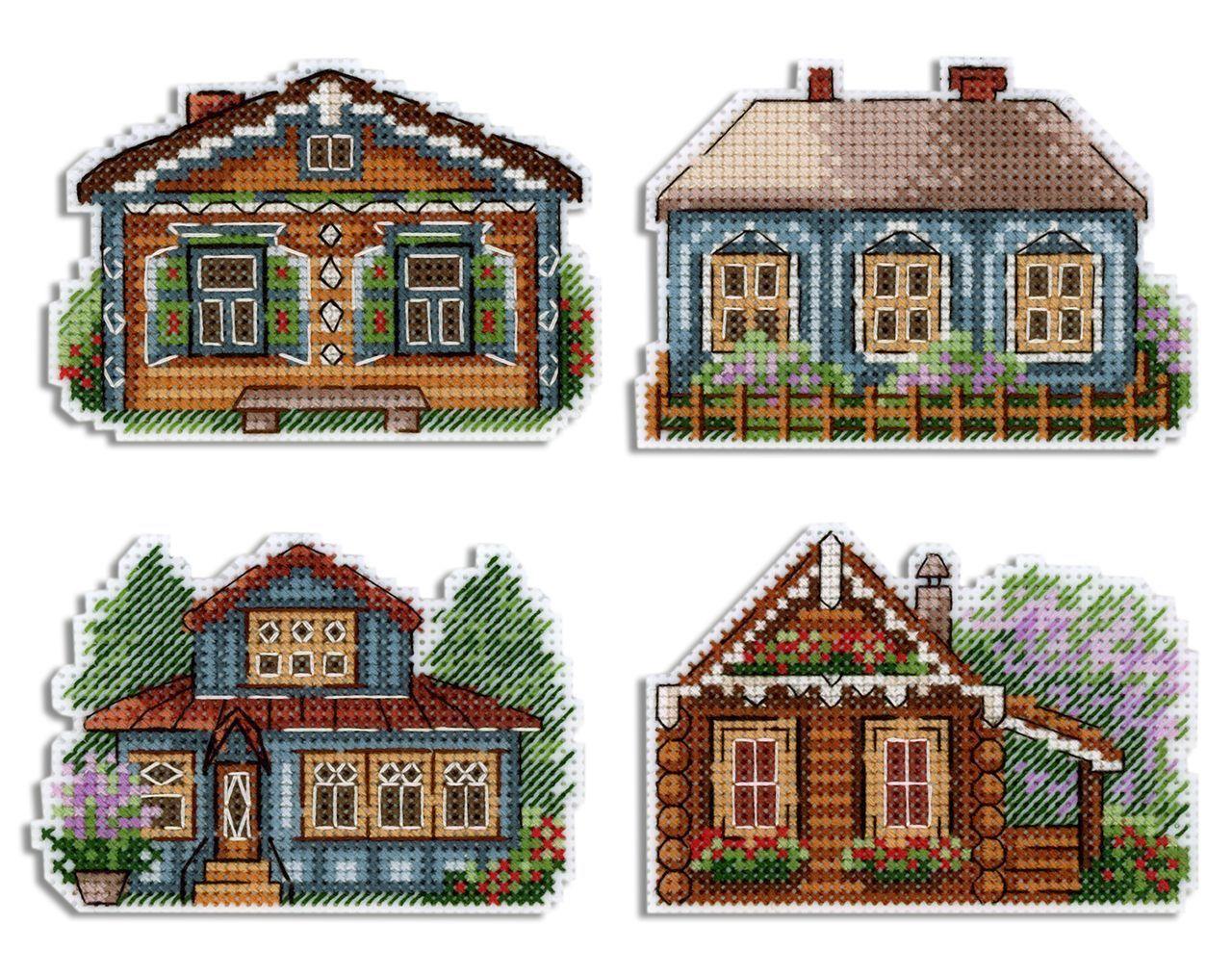 Houses. Magnets SR-706 Counted Cross Stitch Kit