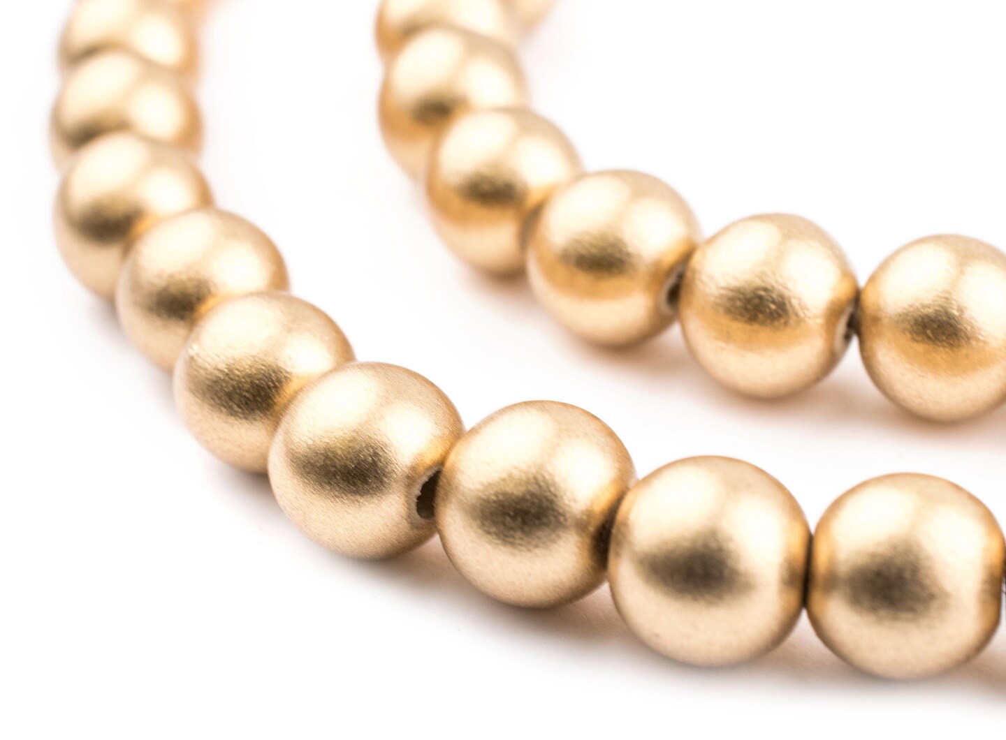 The Bead Chest Natural 10mm Wooden Beads in Gold for Jewelry Making – Round Loose Wood Spacer Beads I Approximately 40 Beads