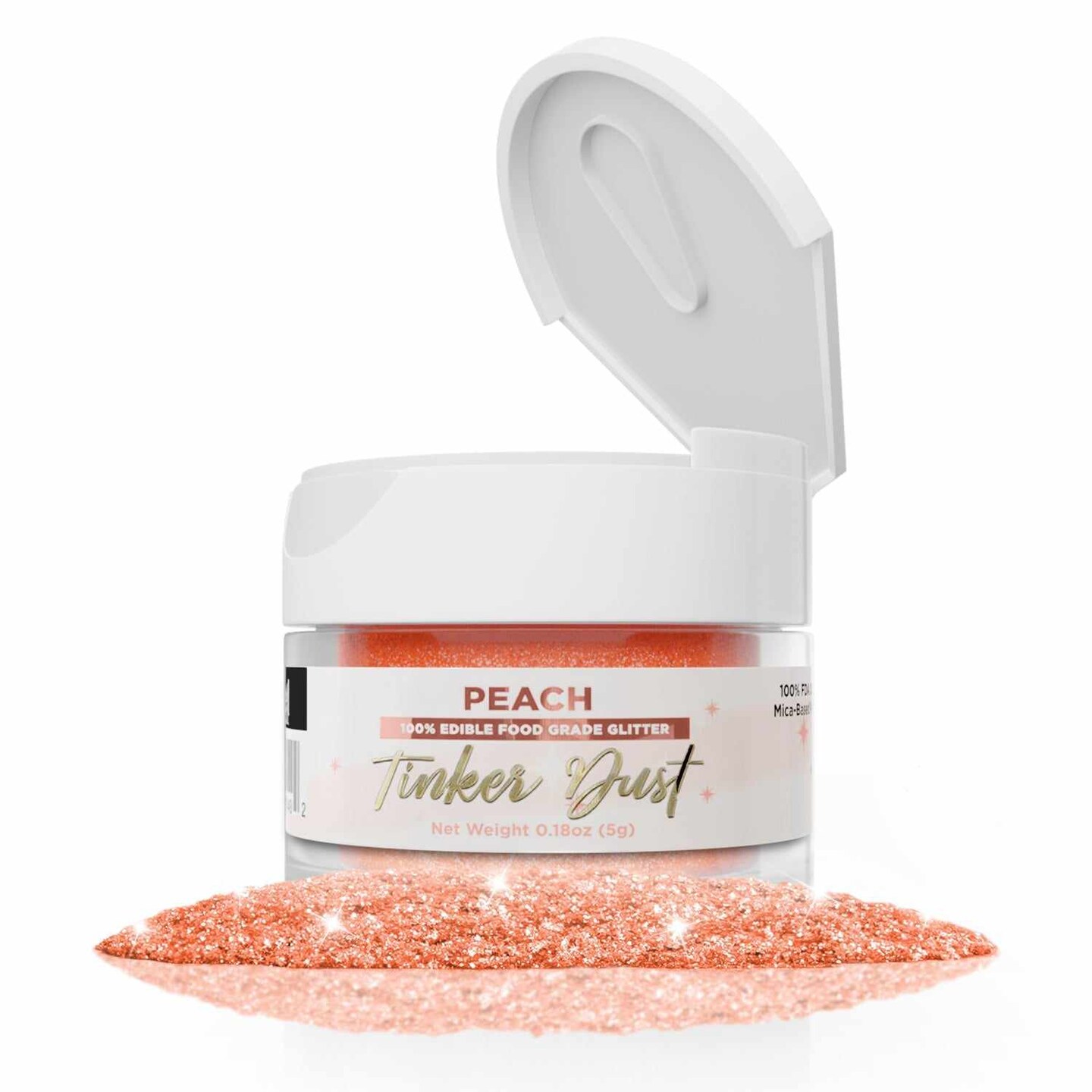 Peach Edible Glitter | Tinker Dust&#xAE; 5 Grams