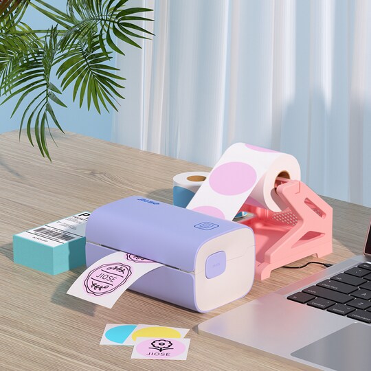 JIOSE 4x6 Label Holder Pink Thermal Label Holder for Rolls and Fan-Fold Labels