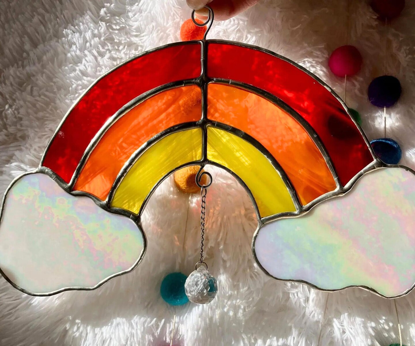 Circle Drop Stained Glass Suncatcher • Wall hotsell Hanging