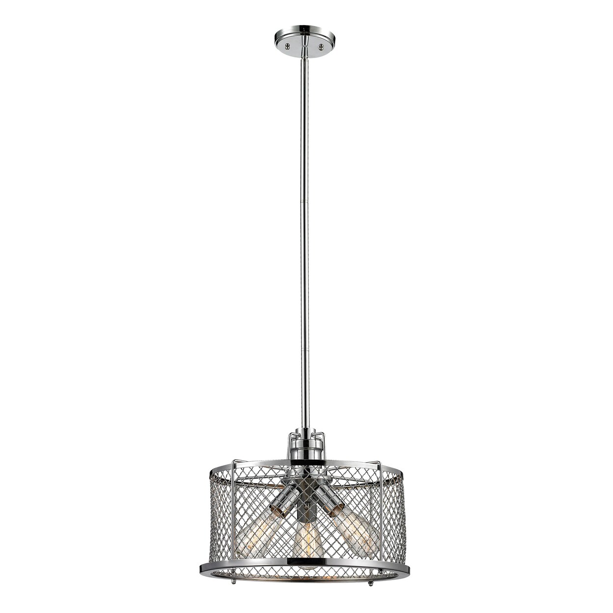 Brisbane Collection 3-Light Pendant In Polished Chrome