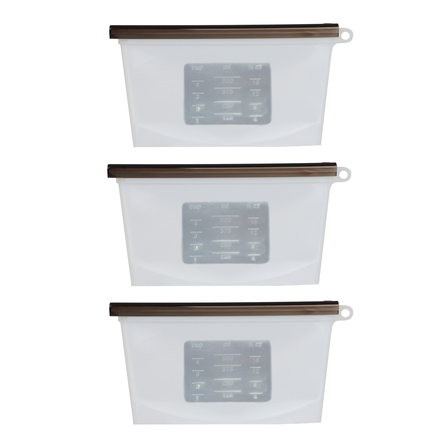 7Penn Silicone Food Storage Bag 500mL - 3pk 7.75 x 4in Reusable Food Bags