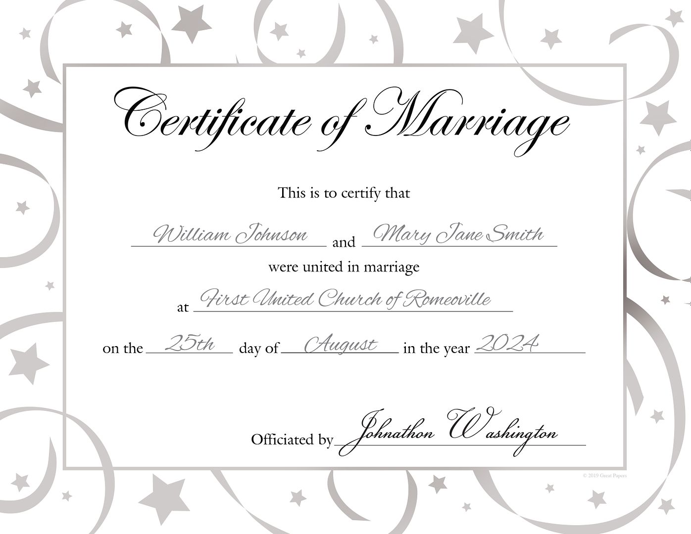 Great Papers! Certificates with Silver Foil, Star Certificate, 8.5" x 11", Printer Compatible, 15 Count