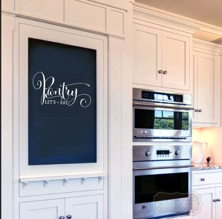 Kitchen Wall Art Decor Decal Quotes | Pantry Let's Eat | Family Home ...