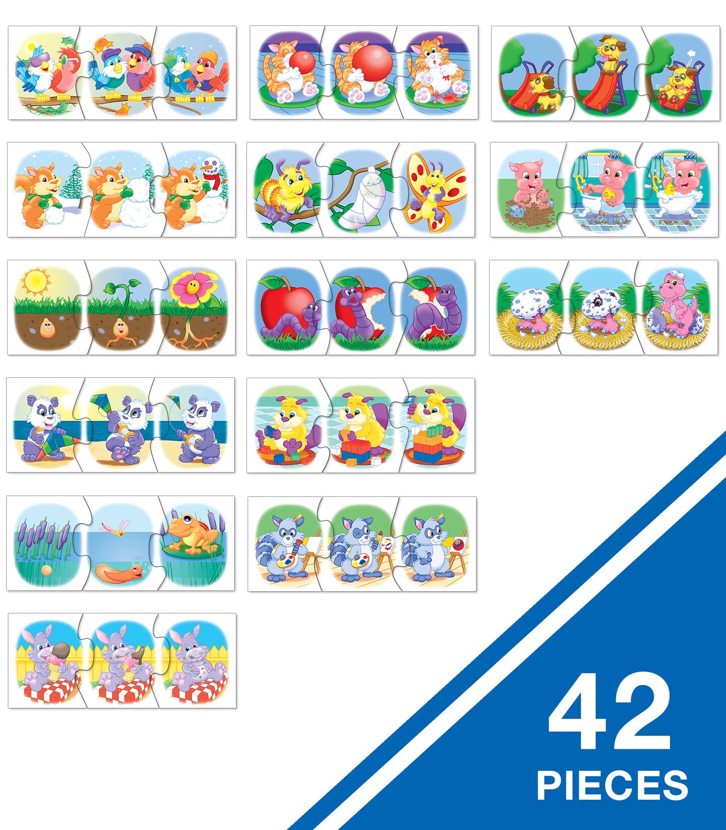 Carson Dellosa What Happens Next? Picture Sequence for Kids Games, 3-Scene Sequencing Puzzles, Pre-Reading and Phonics Preschool Learning Activities for Toddlers Ages 3+