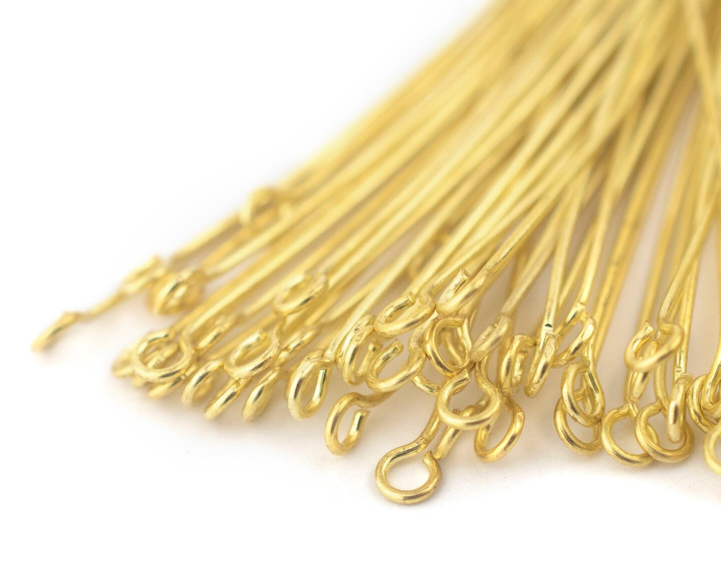 TheBeadChest Gold 21 Gauge 3 Inch Eye Pins (Approx 100 pieces)