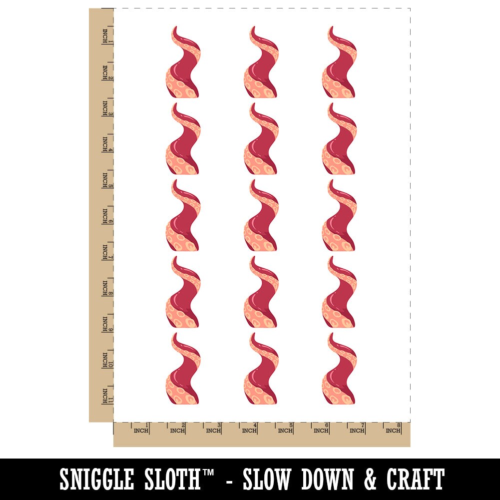 Pocket Tentacle Octopus Squid Kraken Temporary Tattoo Water Resistant Fake Body Art Set Collection (1 Sheet)