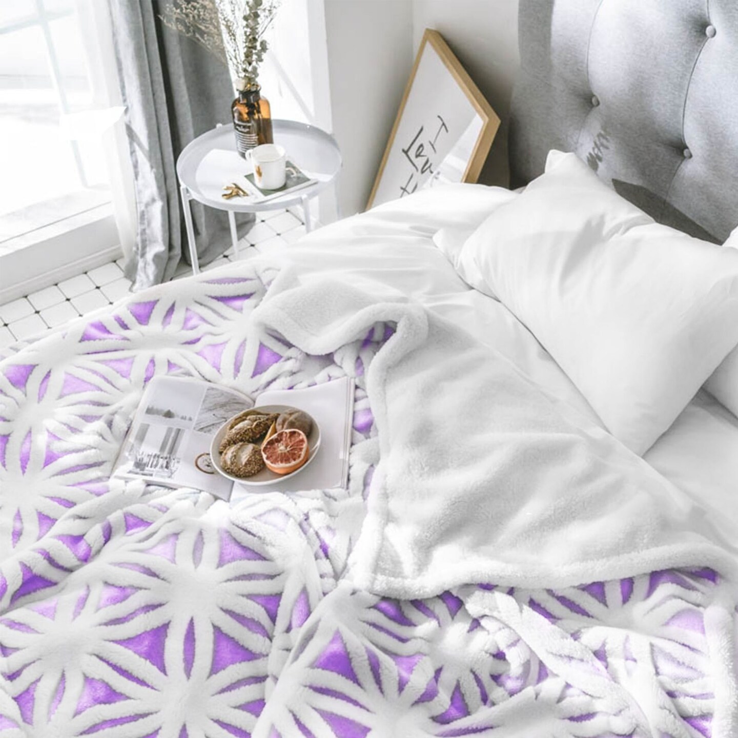 Fleece Blanket Throws for Sofas Fluffy Soft Warm Blanket for Bed Flannel Blanket