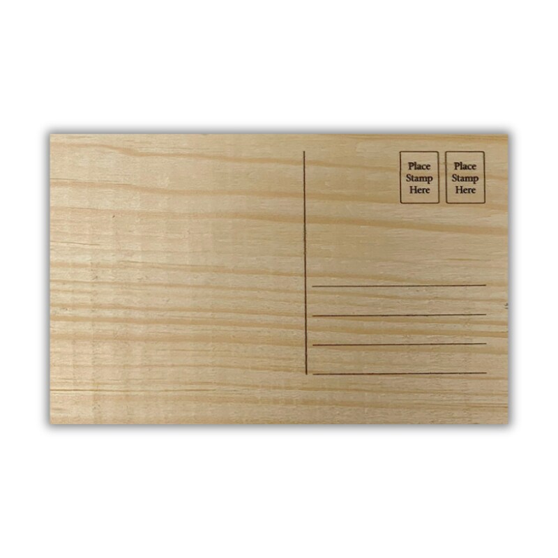 A Champaign Cheers to Your Engagement Wooden Postcard