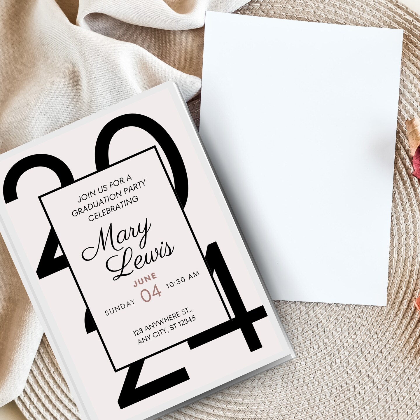 Personalized Graduation Invitation, Printable, Digital Download product 2