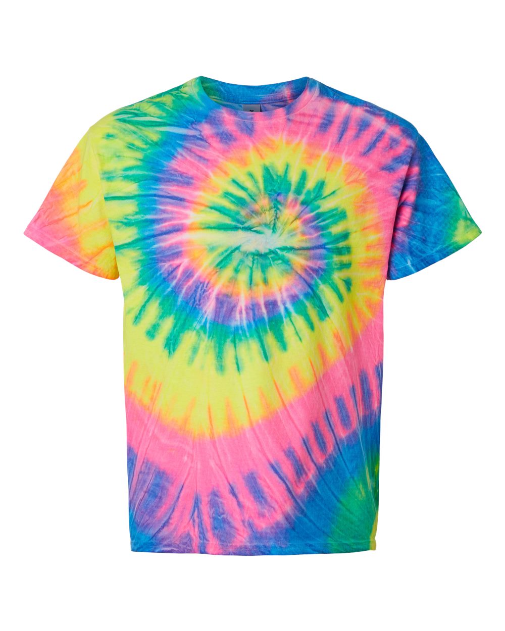 Dyenomite - Multi-Color Spiral Tie-Dyed T-Shirt - 200MS | 5.3 Oz./yd&#xB2;, 100% Cotton | the Vibrant Hues of the Multi-Color Spiral Tie-Dyed T-Shirt Radiate Energy and Style, Captivating Attention with Its Mesmerizing Swirls | RADYAN&#xAE;