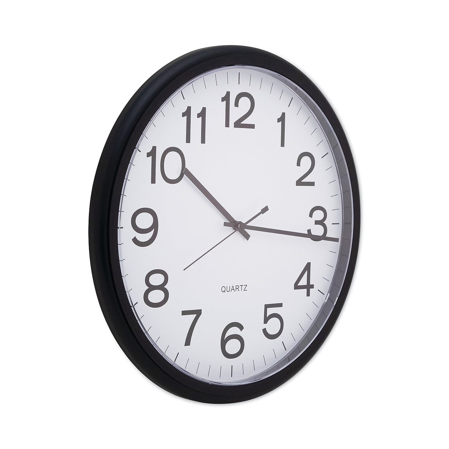 Universal 13.5 in. Round Wall Clock - Black Case