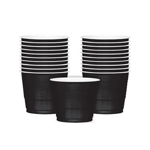 Black Plastic Cups 