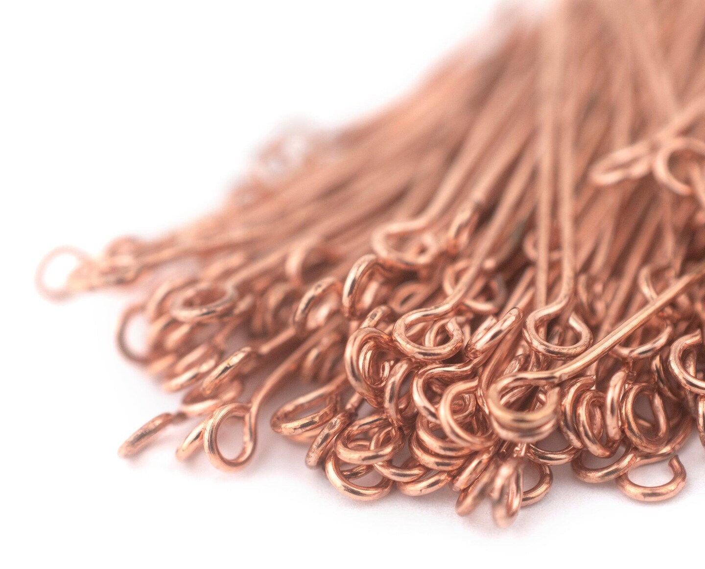TheBeadChest Copper 21 Gauge 2 Inch Eye Pins (Approx 100 pieces)