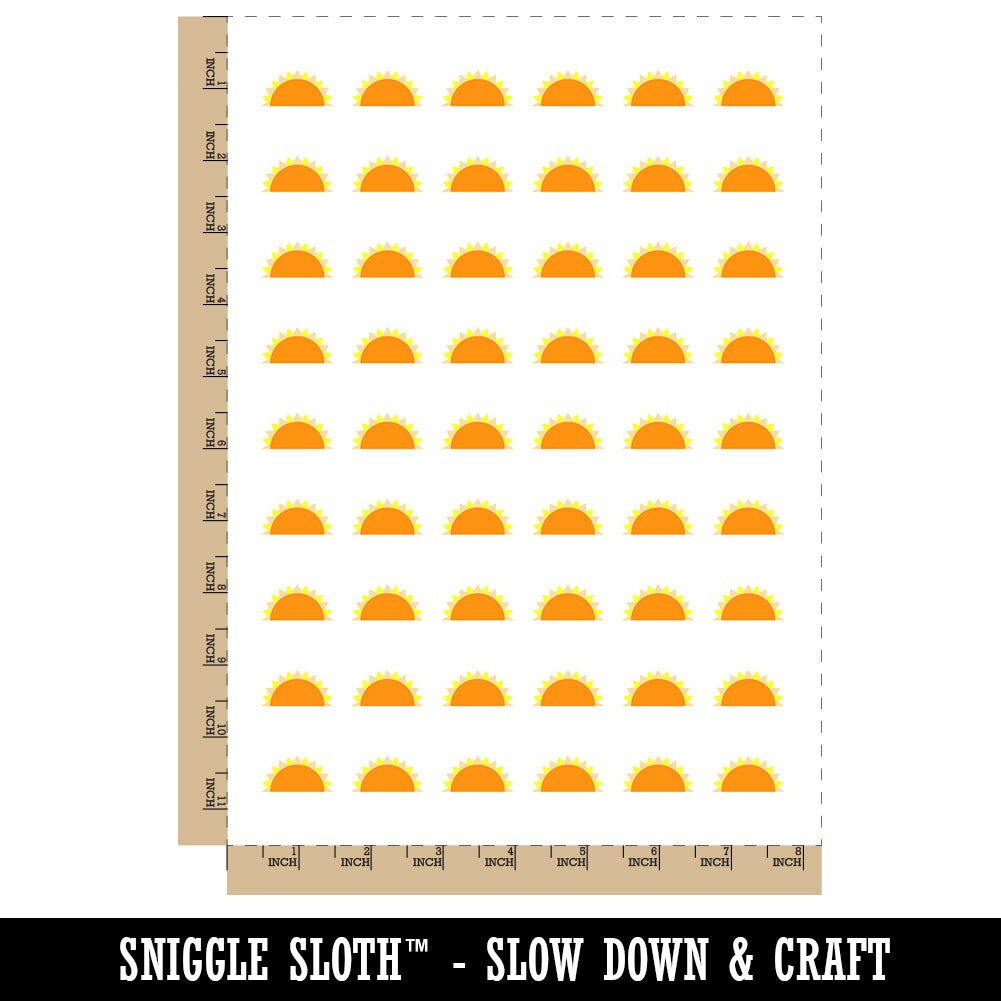 Pocket Full of Sunshine Sunrise Sunset Temporary Tattoo Water Resistant Fake Body Art Set Collection (1 Sheet)