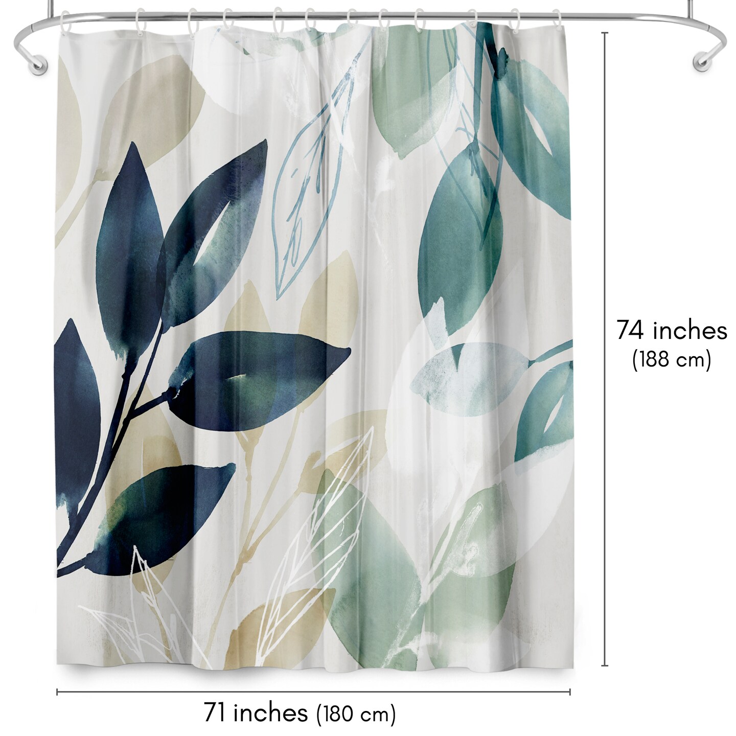 Americanflat 71&#x22; x 74&#x22; Shower Curtain, Green Sleeves I by PI Creative Art