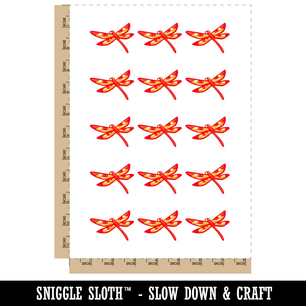 Flying Dragonfly with Spotted Wings Insect Darter Temporary Tattoo Water Resistant Body Art Set Collection (1 Sheet)