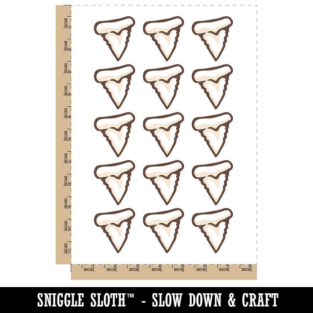 Shark Tooth Fang Temporary Tattoo Water Resistant Fake Body Art Set Collection (1 Sheet)
